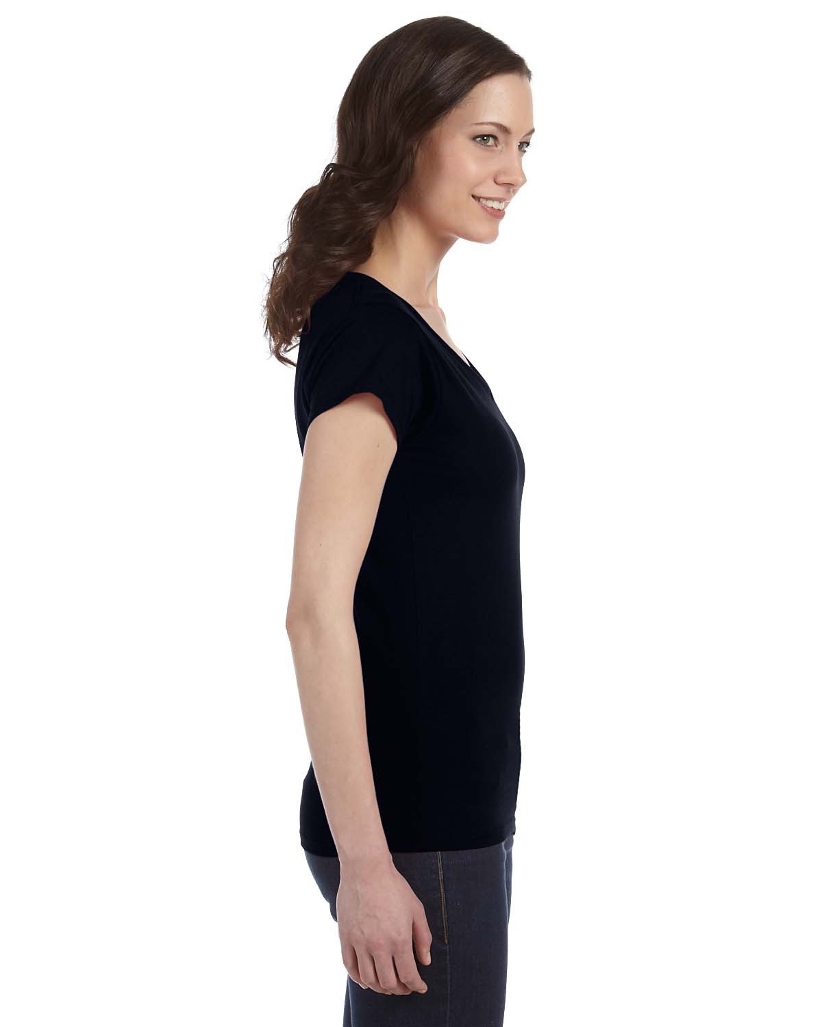 G64VL Gildan Ladies SoftStyle Fitted V-Neck T-Shirt - Siide Image