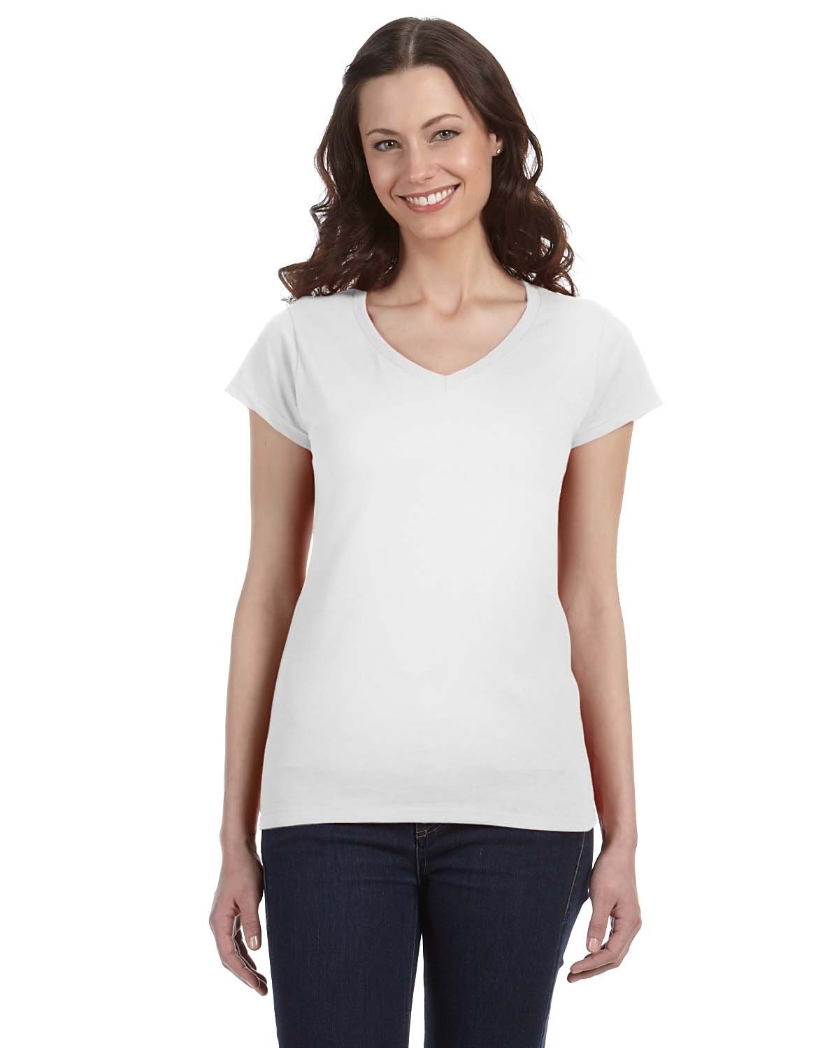 G64VL Gildan Ladies SoftStyle Fitted V-Neck T-Shirt
