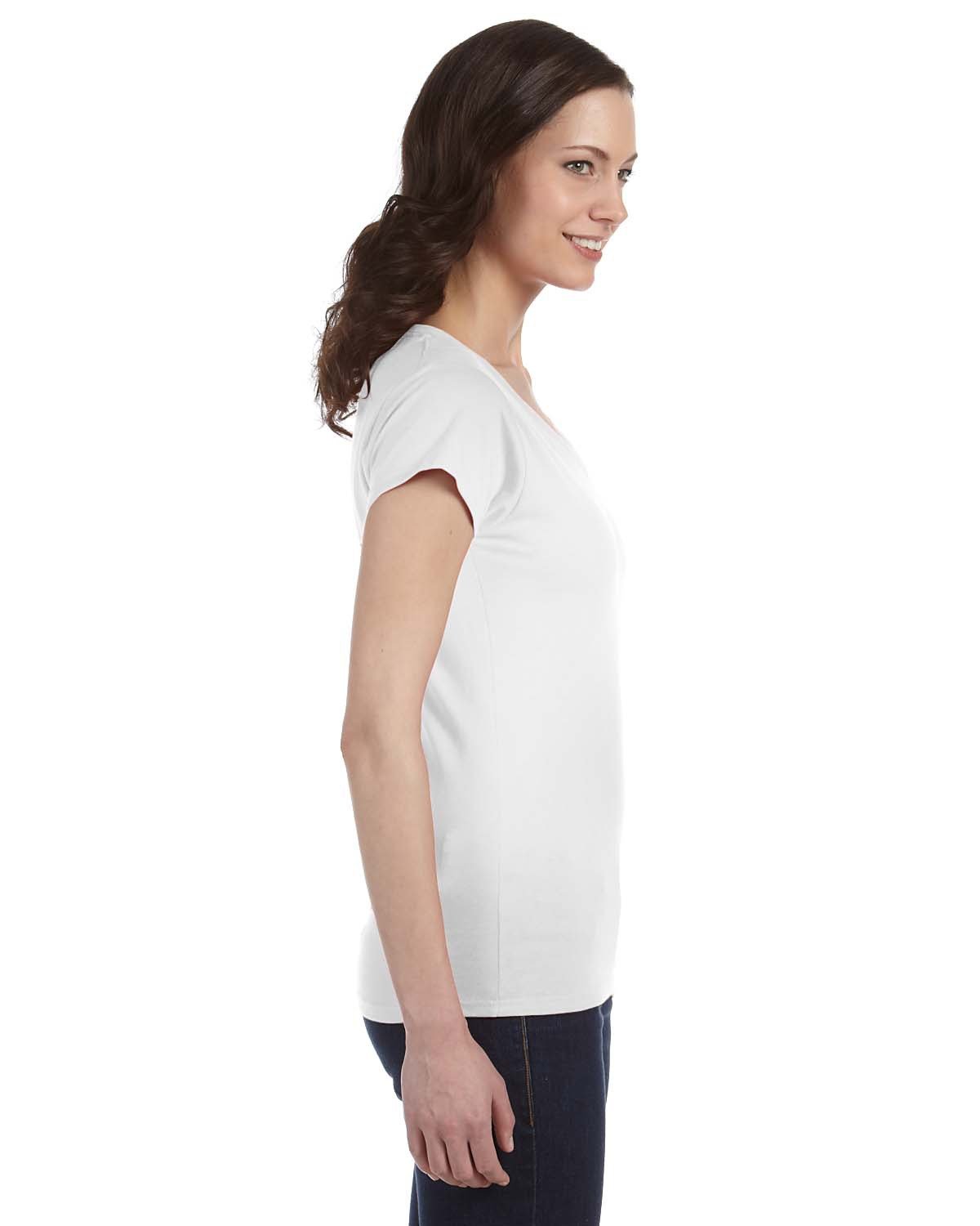 G64VL Gildan Ladies SoftStyle Fitted V-Neck T-Shirt - Siide Image
