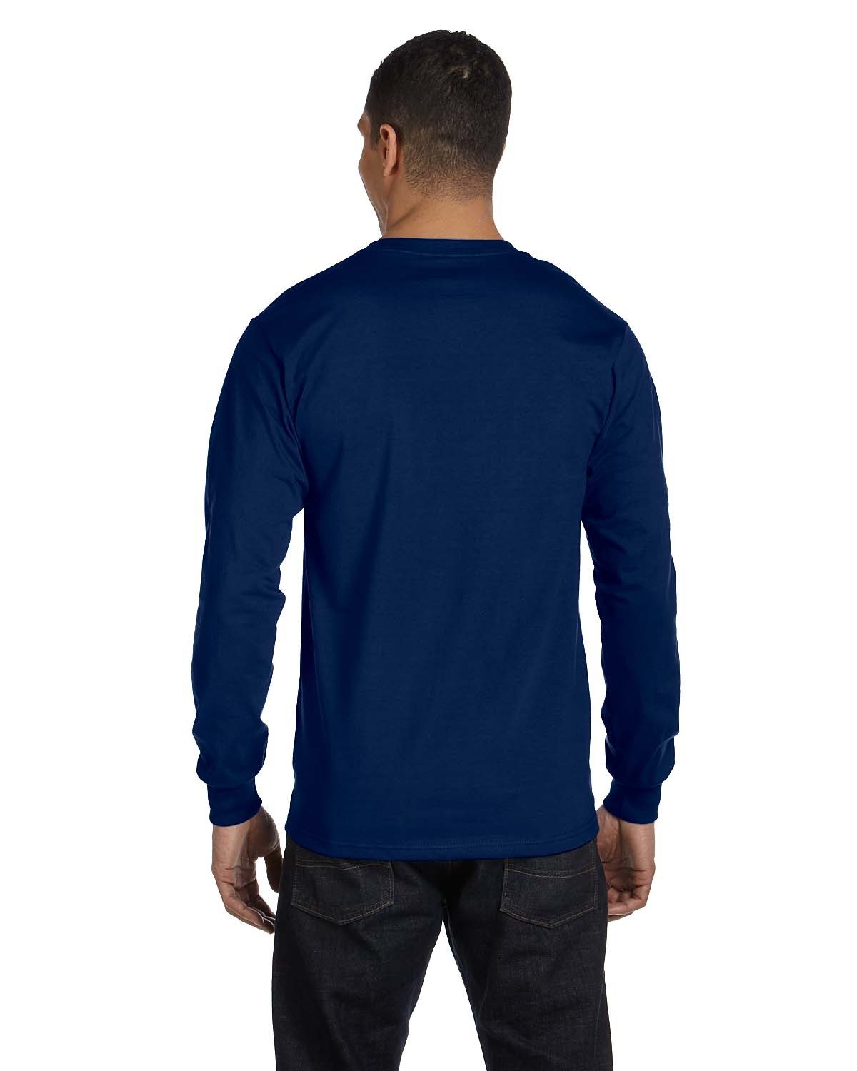 G840 Gildan Adult 50/50 Long-Sleeve T-Shirt - Back Image