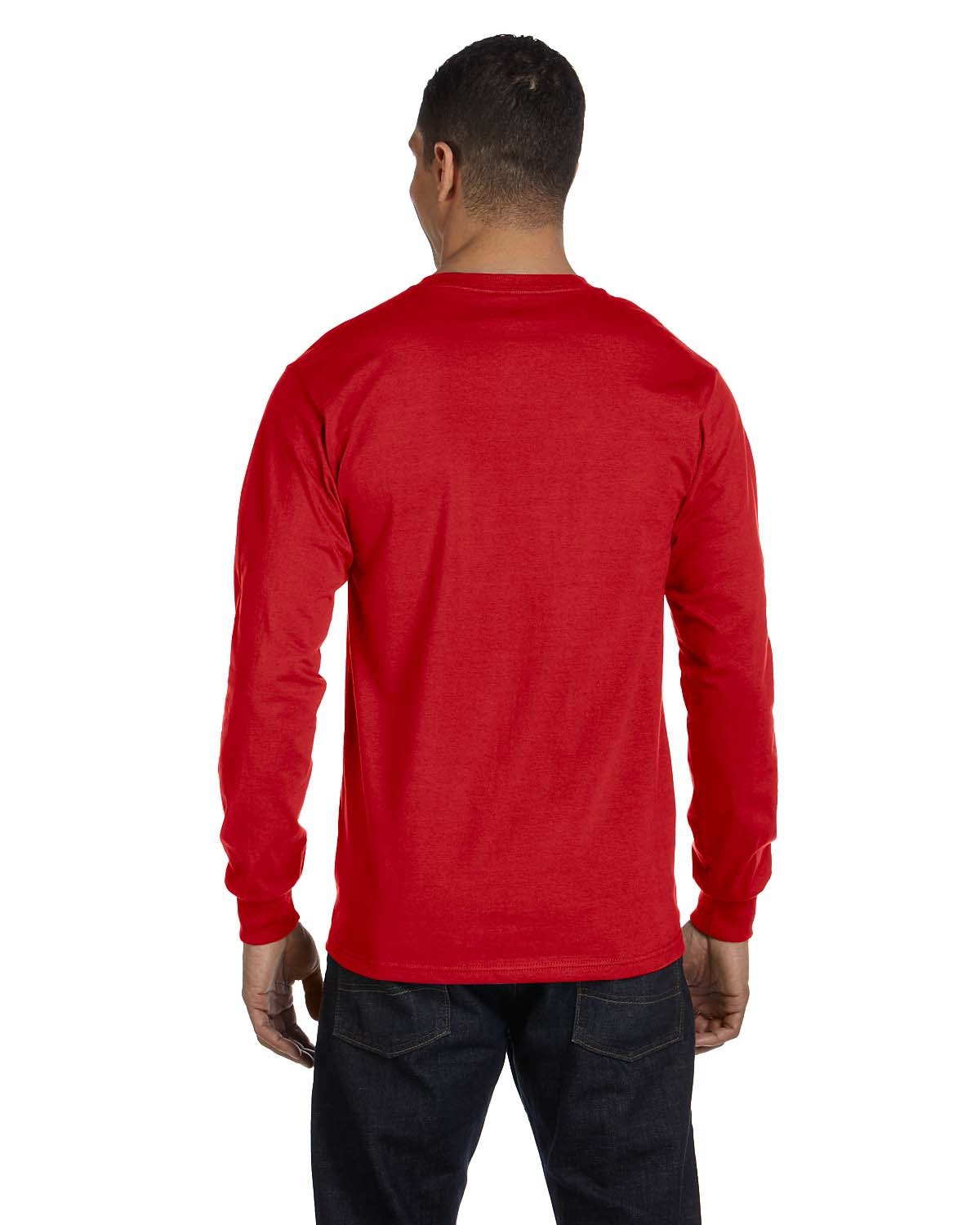 G840 Gildan Adult 50/50 Long-Sleeve T-Shirt - Back Image