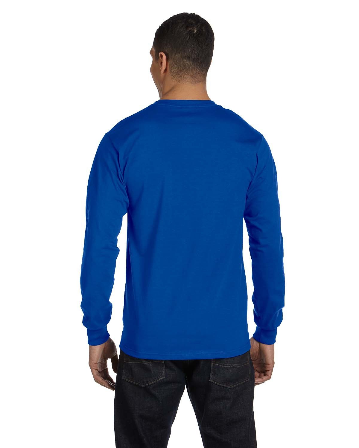 G840 Gildan Adult 50/50 Long-Sleeve T-Shirt - Back Image
