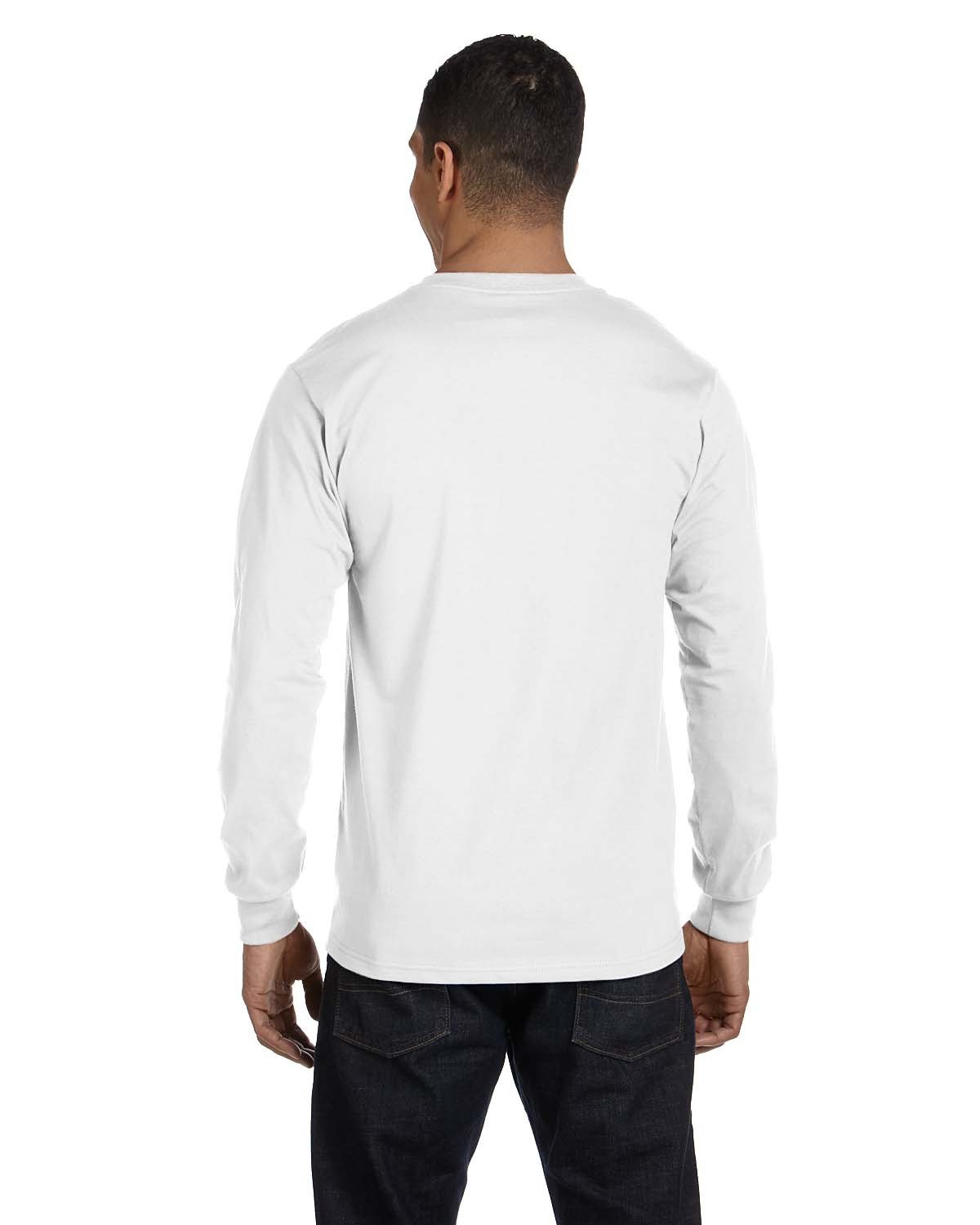 G840 Gildan Adult 50/50 Long-Sleeve T-Shirt - Back Image