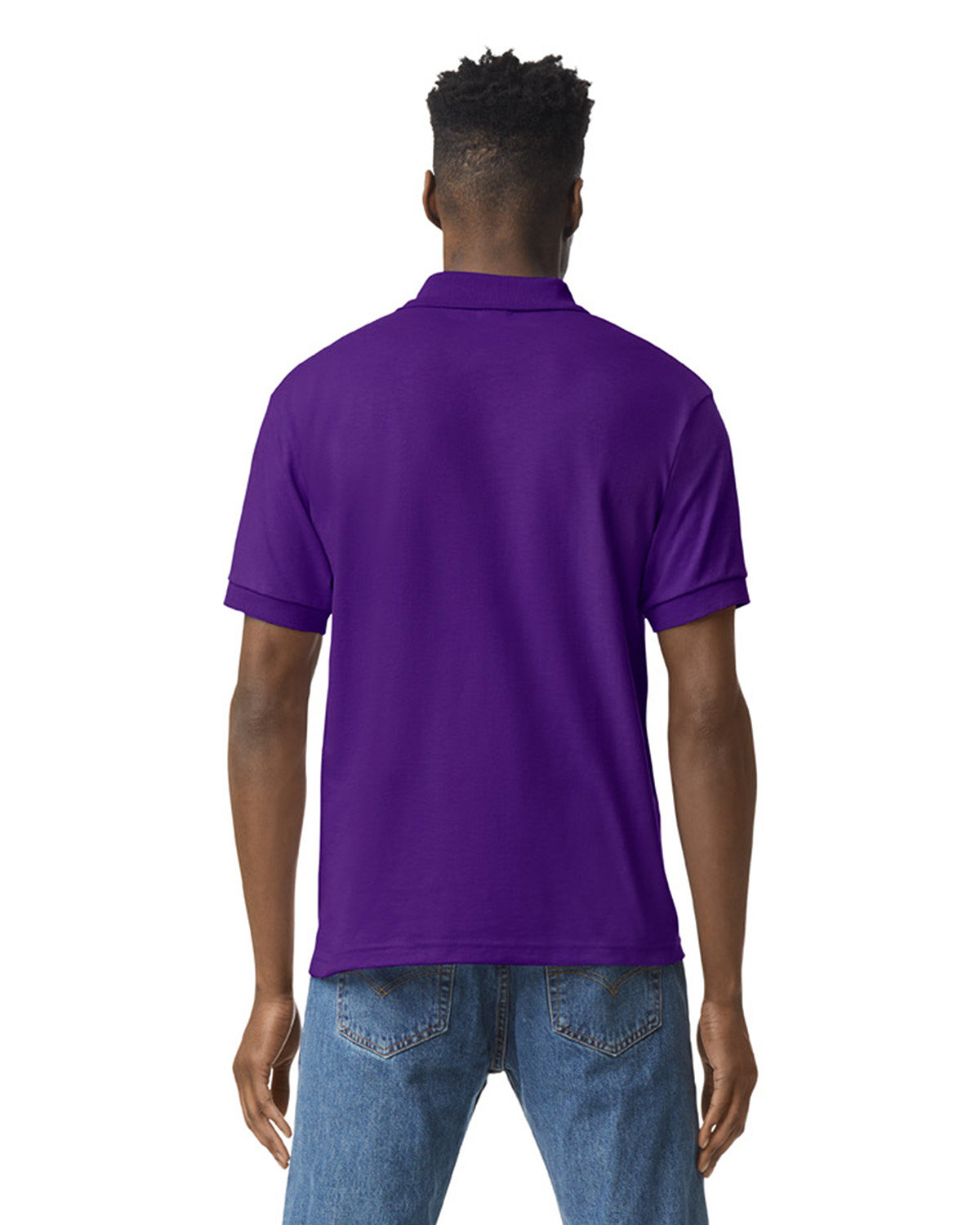 G880 Gildan Adult 50/50 Jersey Polo - Back Image