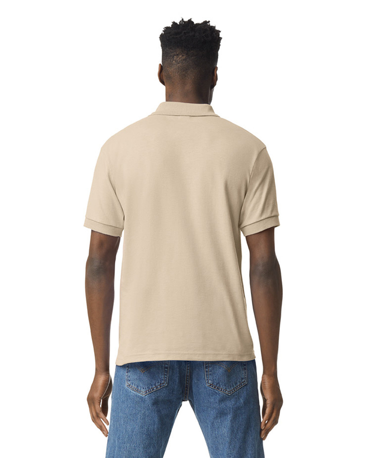 G880 Gildan Adult 50/50 Jersey Polo - Back Image