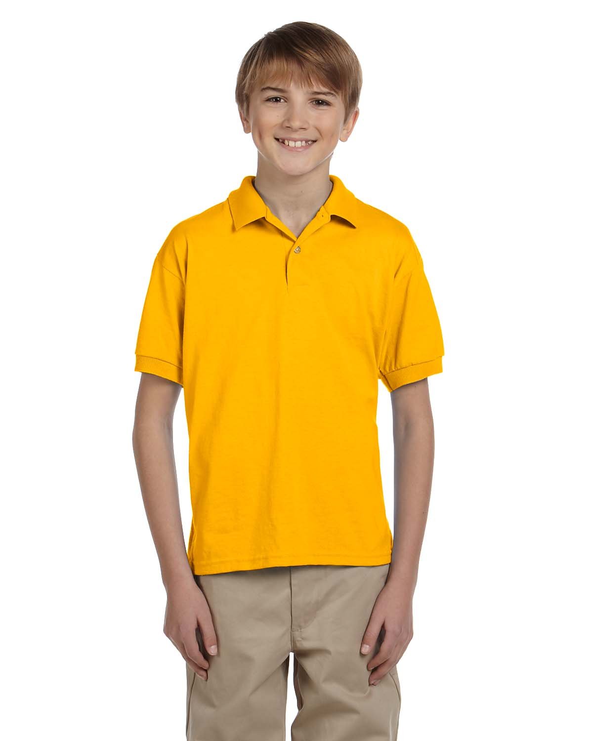 G880B Gildan Youth 50/50 Jersey Polo Zoom Image