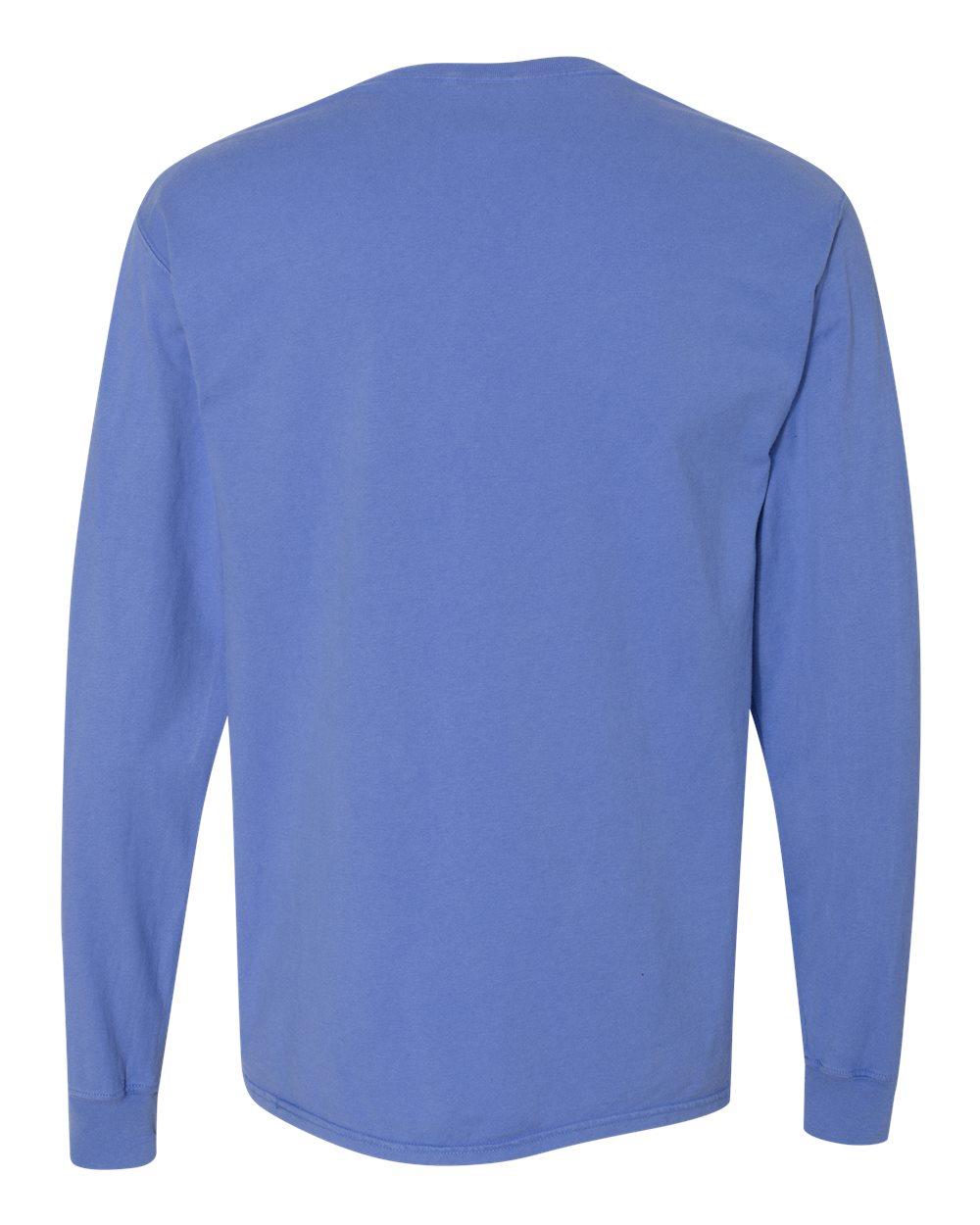GDH250 ComfortWash by Hanes Unisex Garment-Dyed Long-Sleeve T-Shirt with Pocket - Back Image