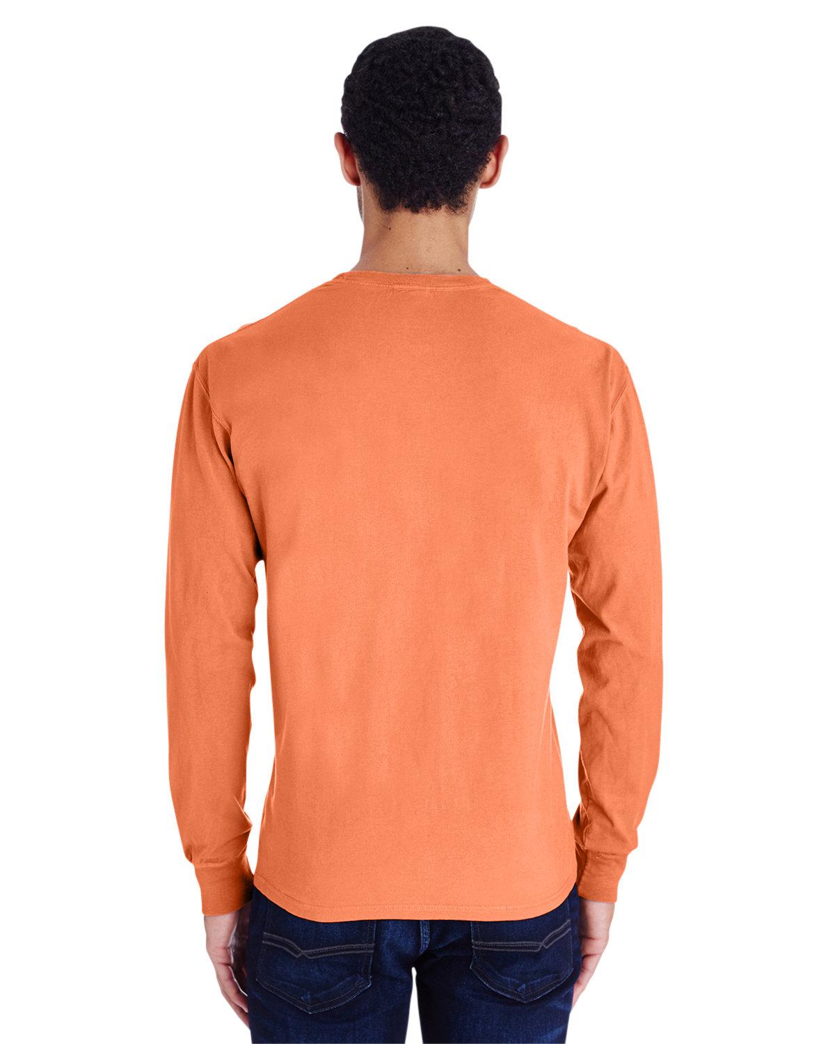 GDH250 ComfortWash by Hanes Unisex Garment-Dyed Long-Sleeve T-Shirt with Pocket - Back Image