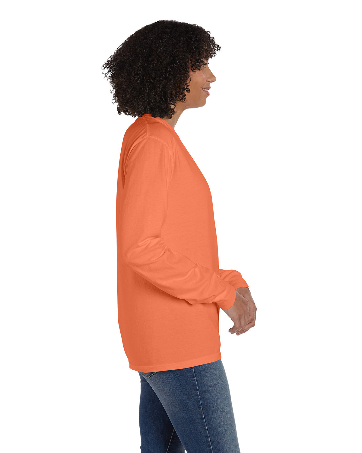 GDH250 ComfortWash by Hanes Unisex Garment-Dyed Long-Sleeve T-Shirt with Pocket - Siide Image