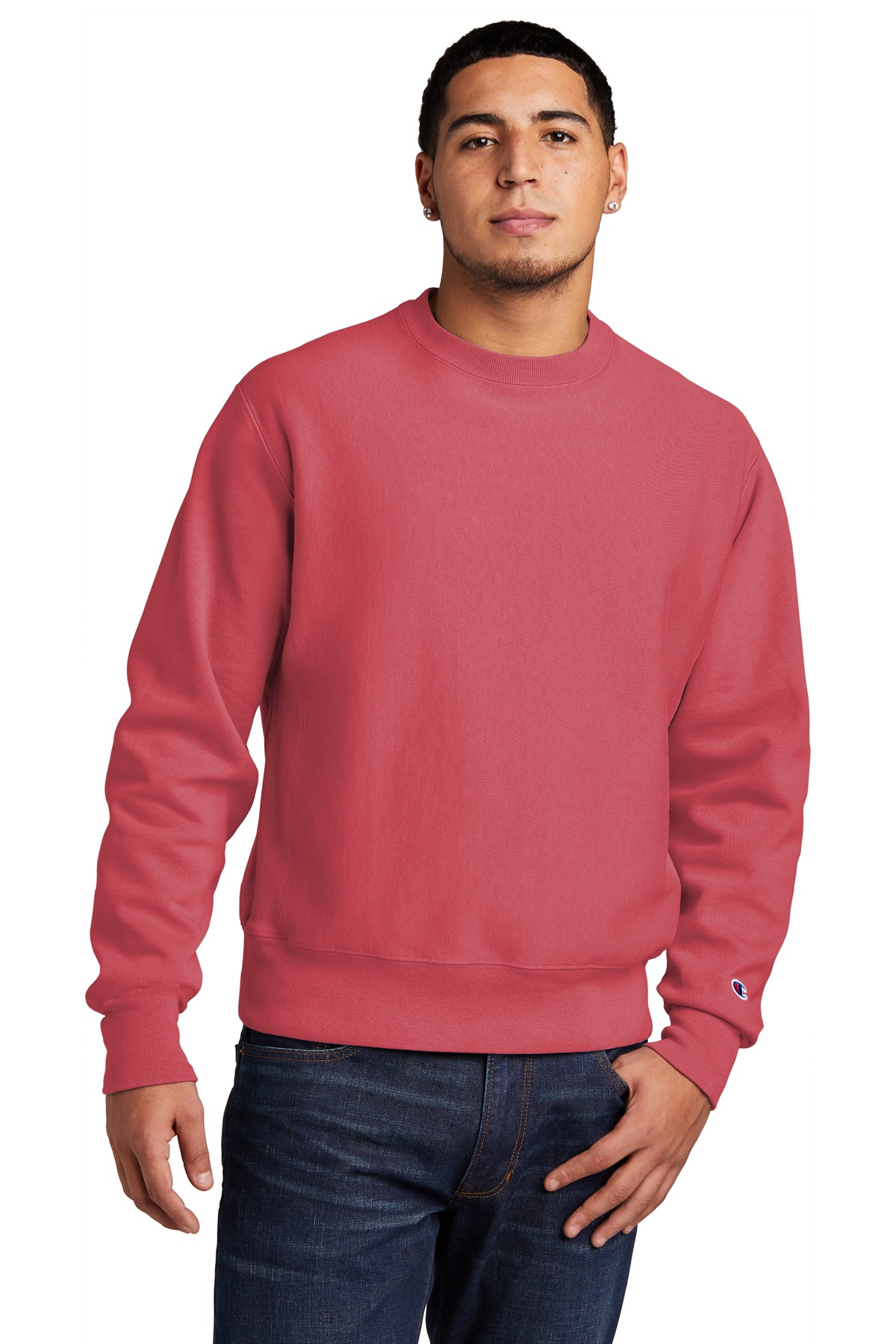 GDS149 Champion Reverse Weave Garment-Dyed Crewneck Sweatshirt.