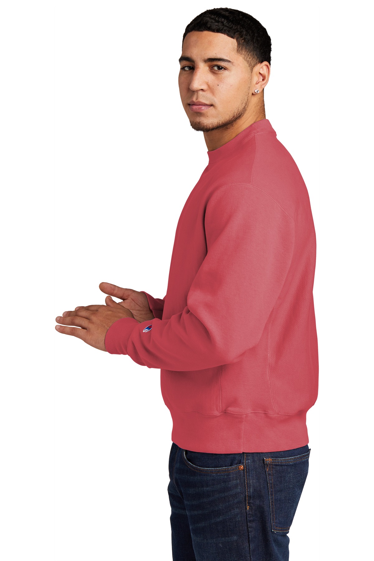 GDS149 Champion Reverse Weave Garment-Dyed Crewneck Sweatshirt. - Siide Image