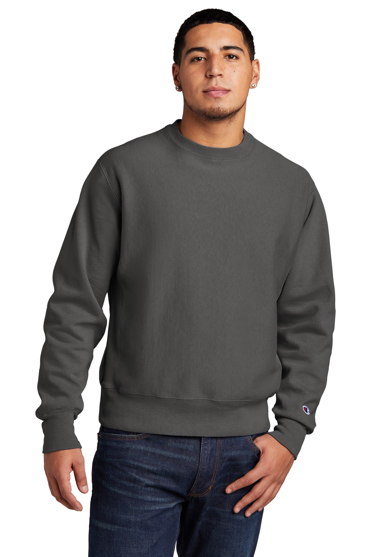 GDS149 Champion Reverse Weave Garment-Dyed Crewneck Sweatshirt.