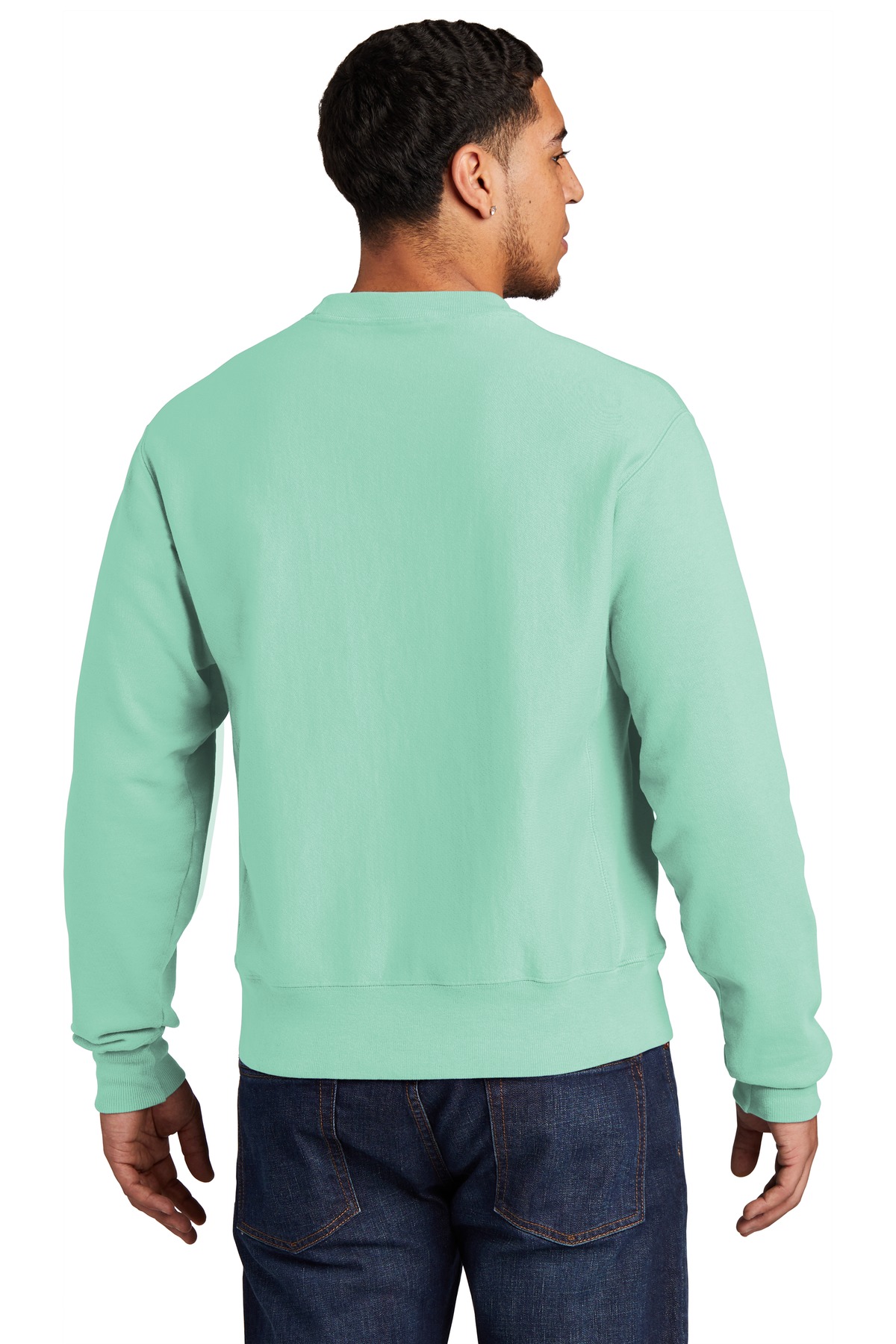 GDS149 Champion Reverse Weave Garment-Dyed Crewneck Sweatshirt. - Back Image