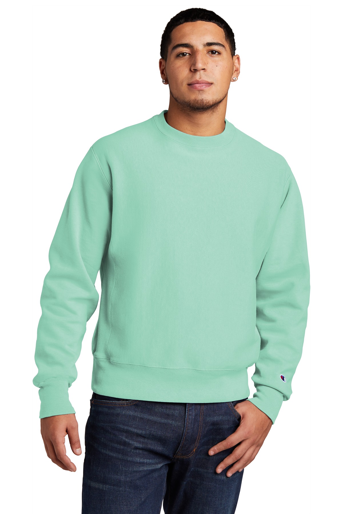 GDS149 Champion Reverse Weave Garment-Dyed Crewneck Sweatshirt.