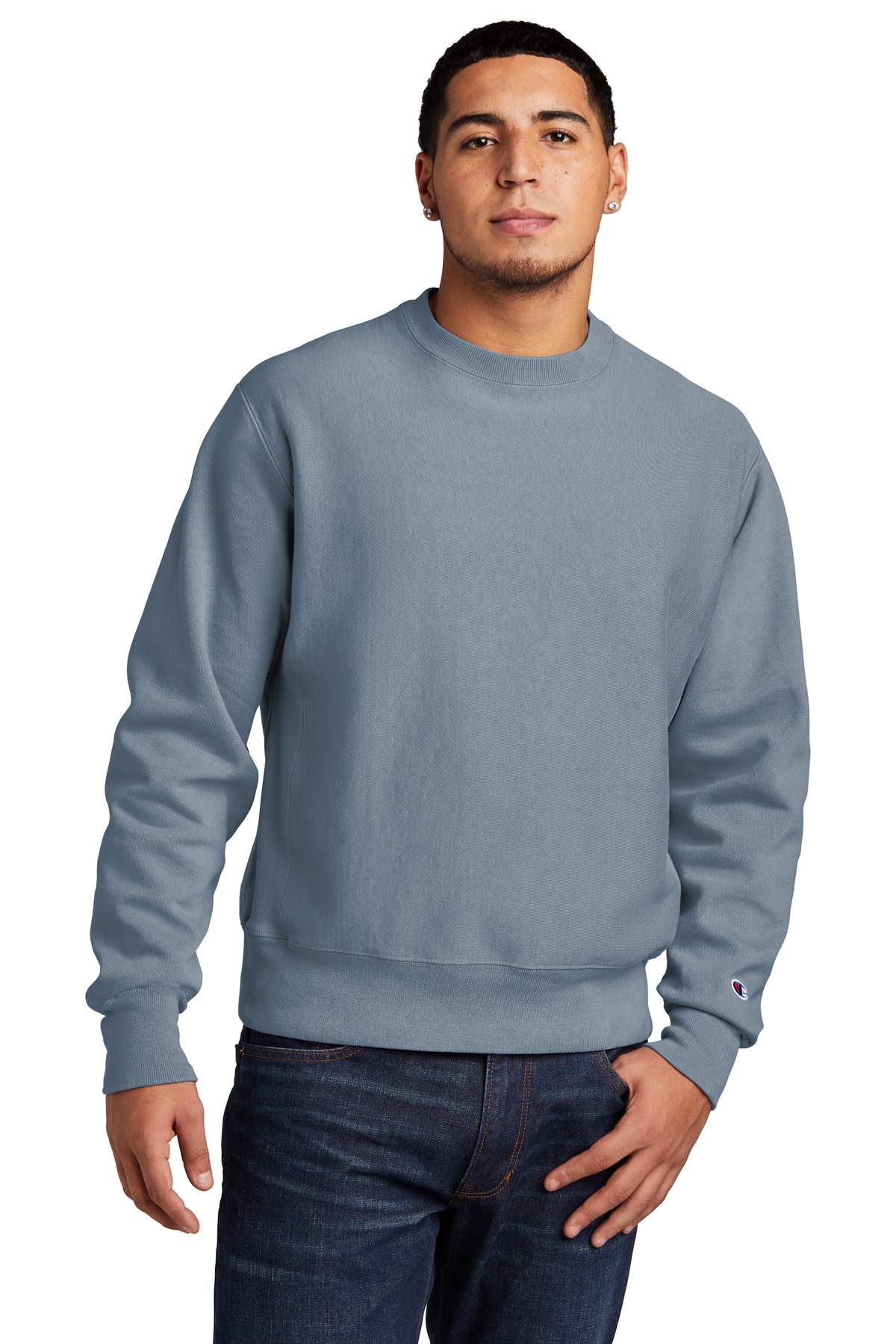 GDS149 Champion Reverse Weave Garment-Dyed Crewneck Sweatshirt.