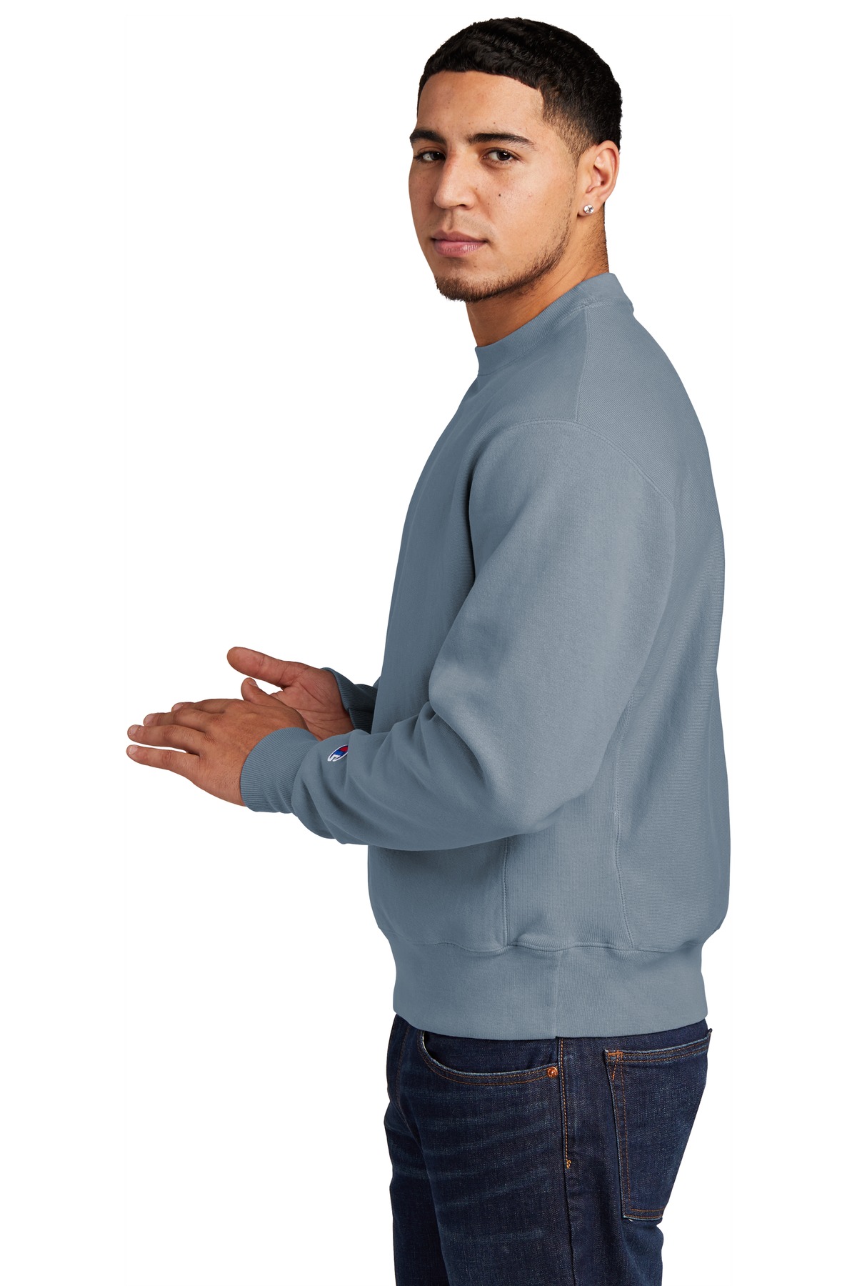 GDS149 Champion Reverse Weave Garment-Dyed Crewneck Sweatshirt. - Siide Image