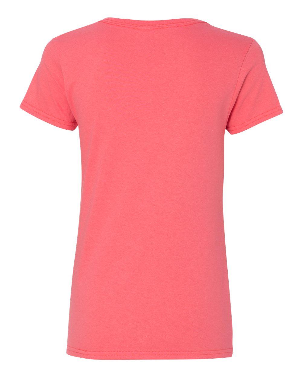 5V00L Gildan Heavy Cotton Women’s V-Neck T-Shirt - Back Image