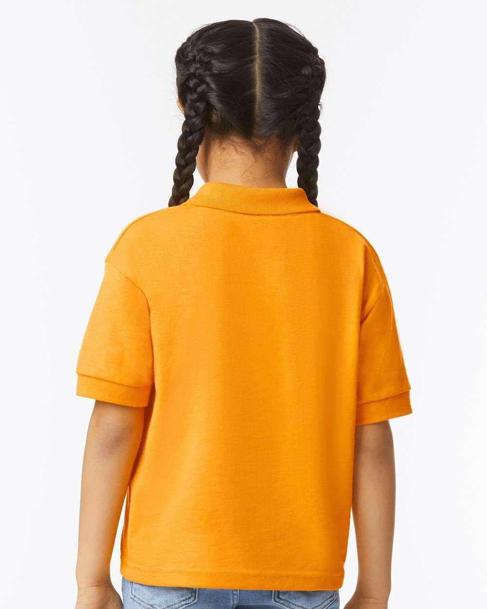 8800B Gildan Youth DryBlend 6-Ounce Jersey Knit Sport Shirt. - Back Image