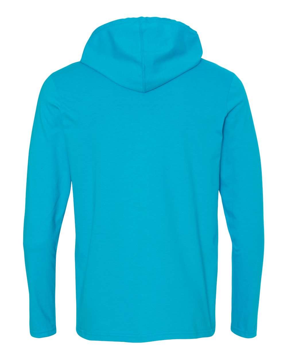 987 Gildan Softstyle Lightweight Hooded Long Sleeve T-Shirt - Back Image