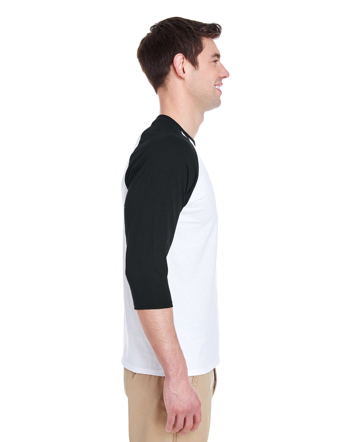 G570 Gildan Adult Heavy Cotton 3/4-Raglan Sleeve T-Shirt - Siide Image