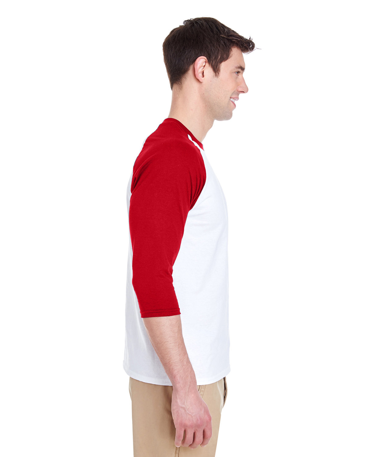G570 Gildan Adult Heavy Cotton 3/4-Raglan Sleeve T-Shirt - Siide Image