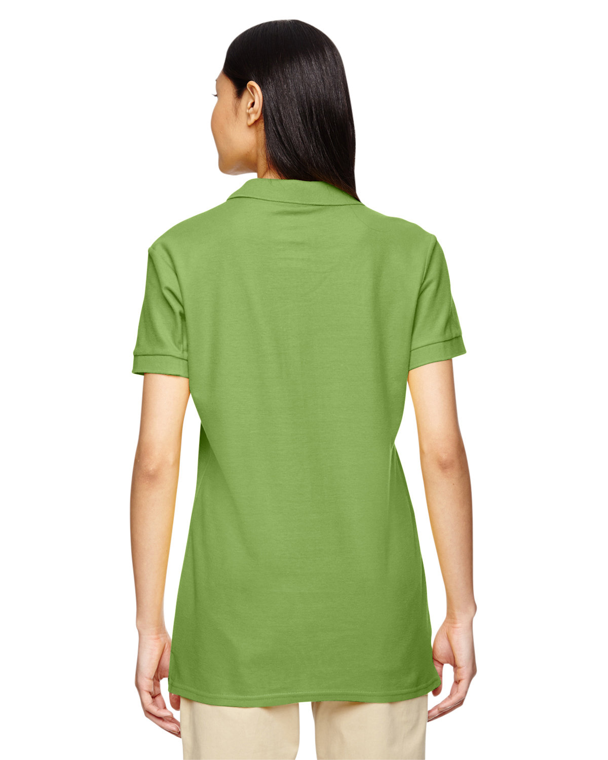G828L Gildan Ladies Premium Cotton? Ladies 6.6?oz. Double Piqu? Polo - Back Image