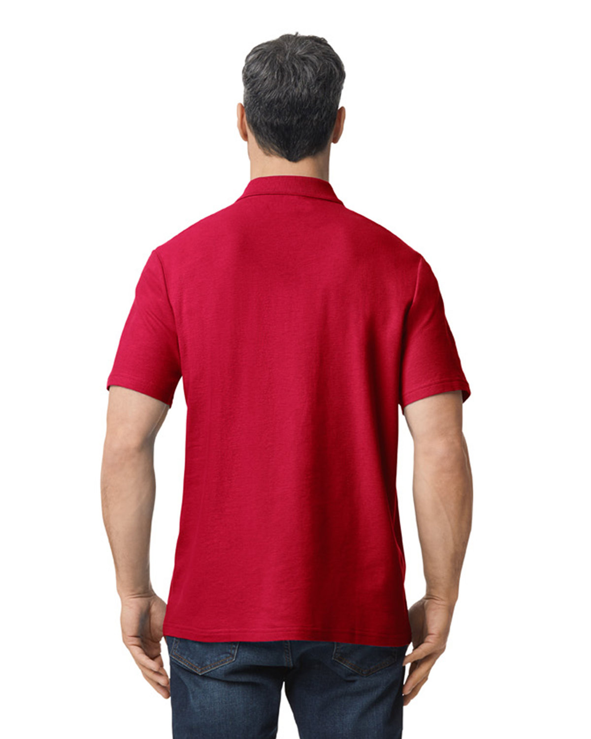 G648 Gildan Mens Softstyle Double Pique Polo - Back Image