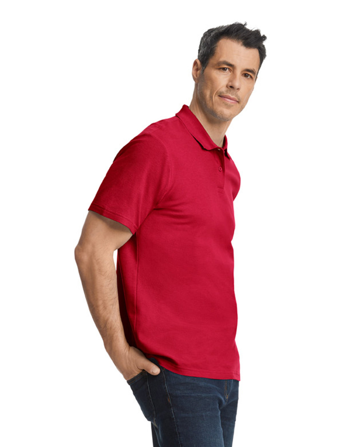 G648 Gildan Mens Softstyle Double Pique Polo - Siide Image