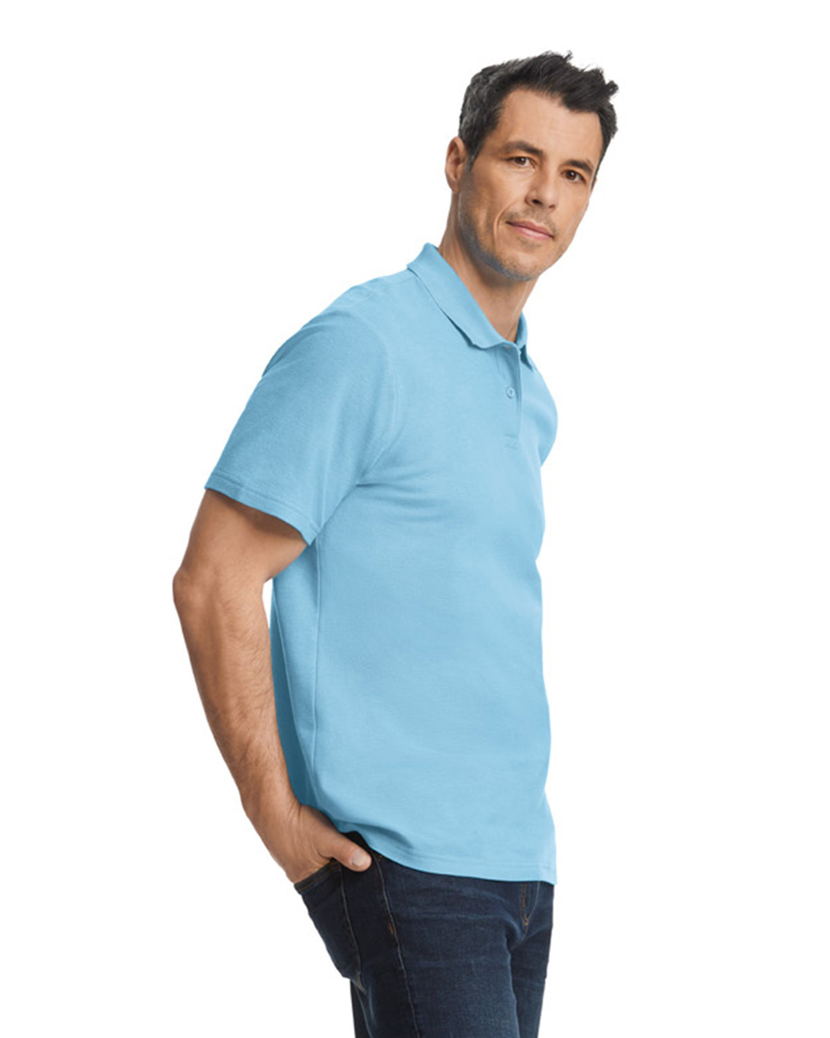 G648 Gildan Mens Softstyle Double Pique Polo G648 Gildan Mens Softstyle Double Pique Polo - Siide Image
