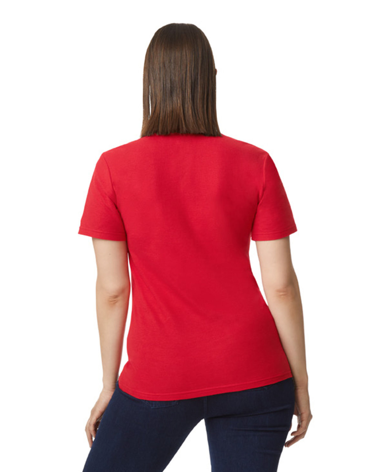 G648L Gildan Ladies Softstyle Double Pique Polo - Back Image