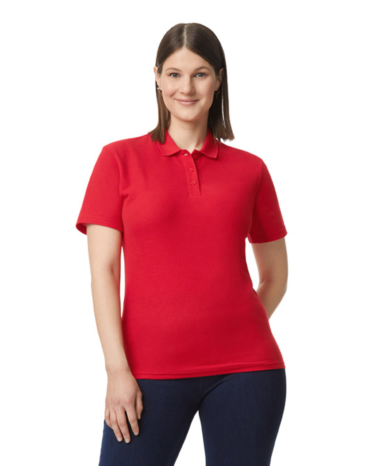 G648L Gildan Ladies Softstyle Double Pique Polo