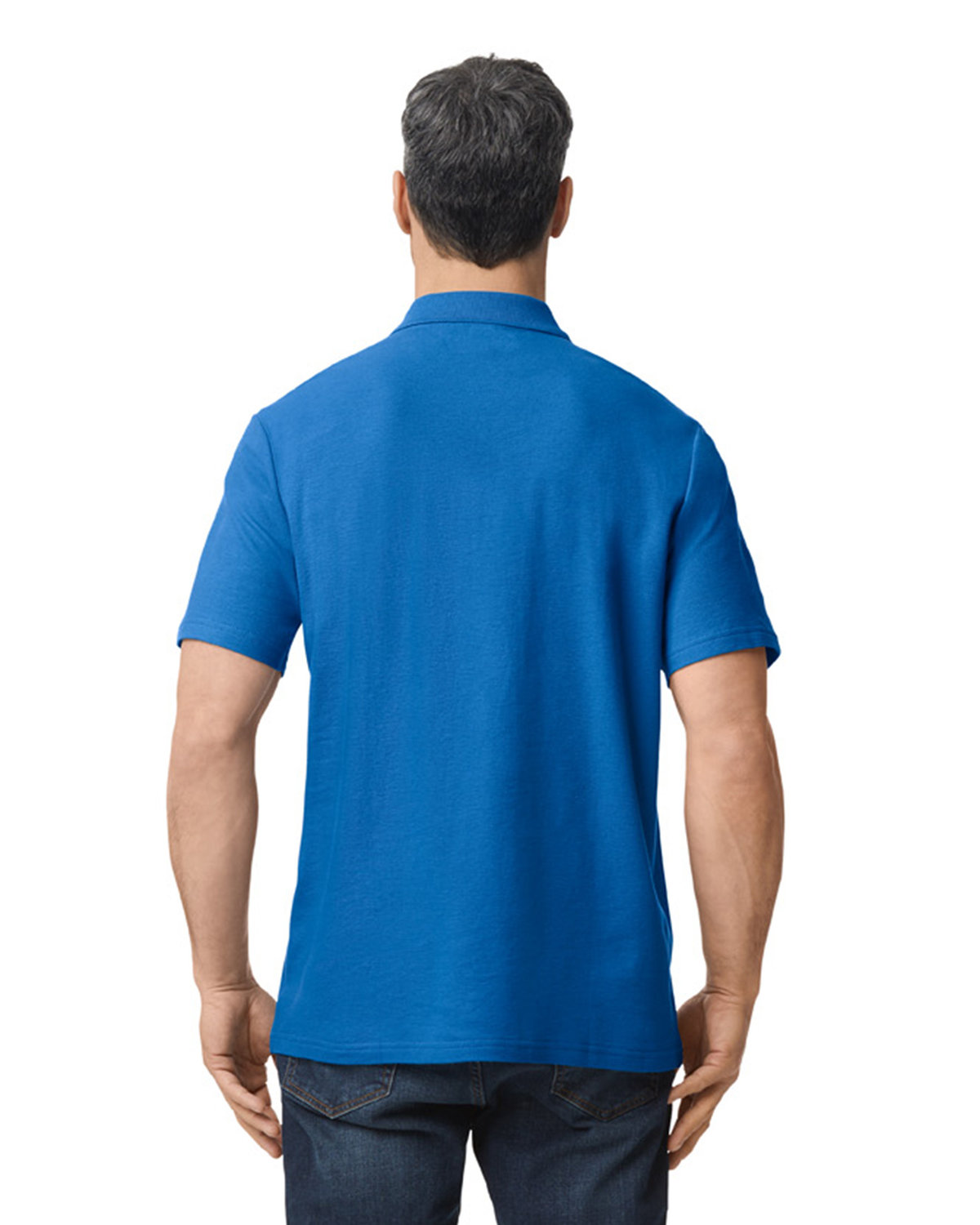 G648 Gildan Mens Softstyle Double Pique Polo - Back Image
