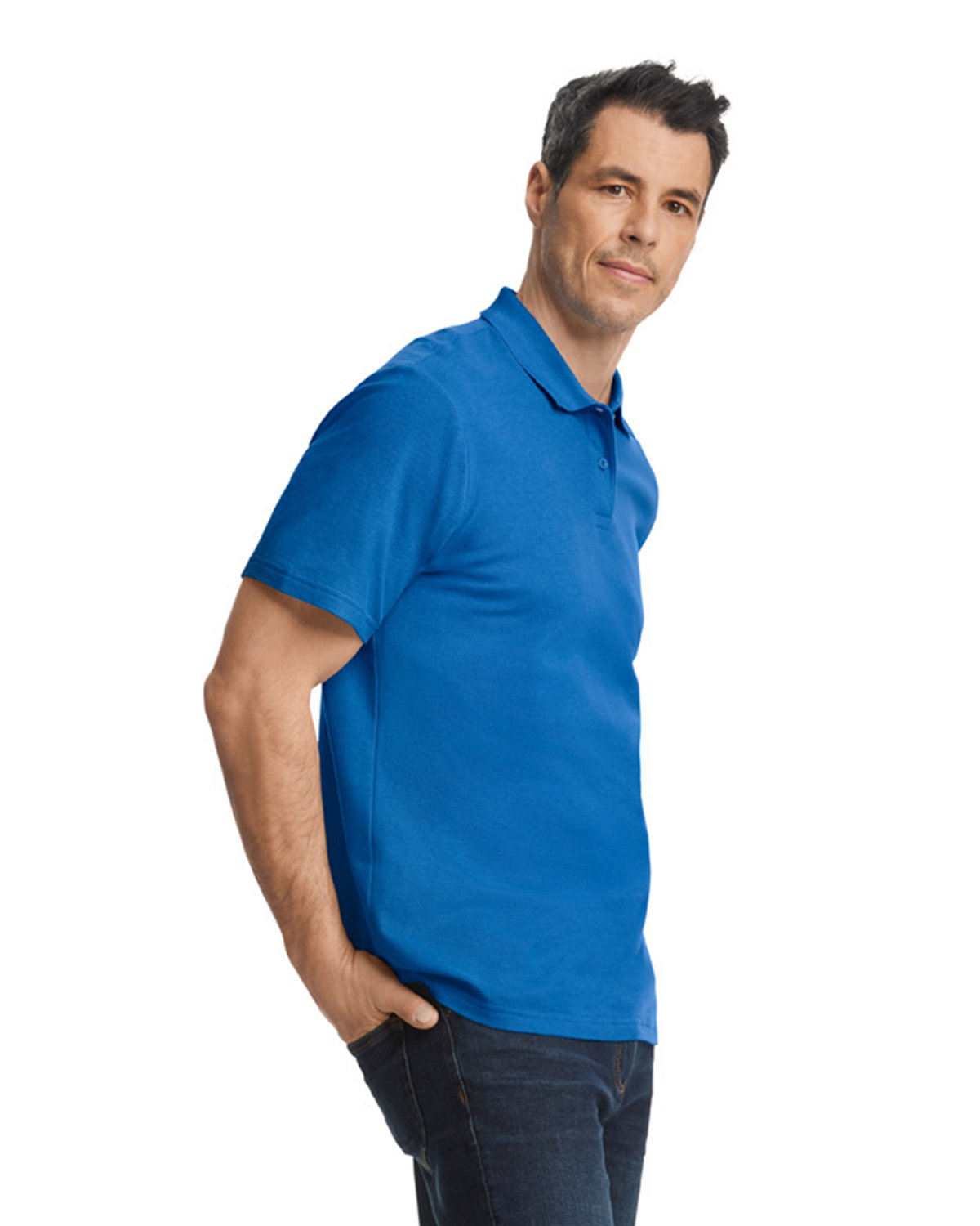 G648 Gildan Mens Softstyle Double Pique Polo - Siide Image