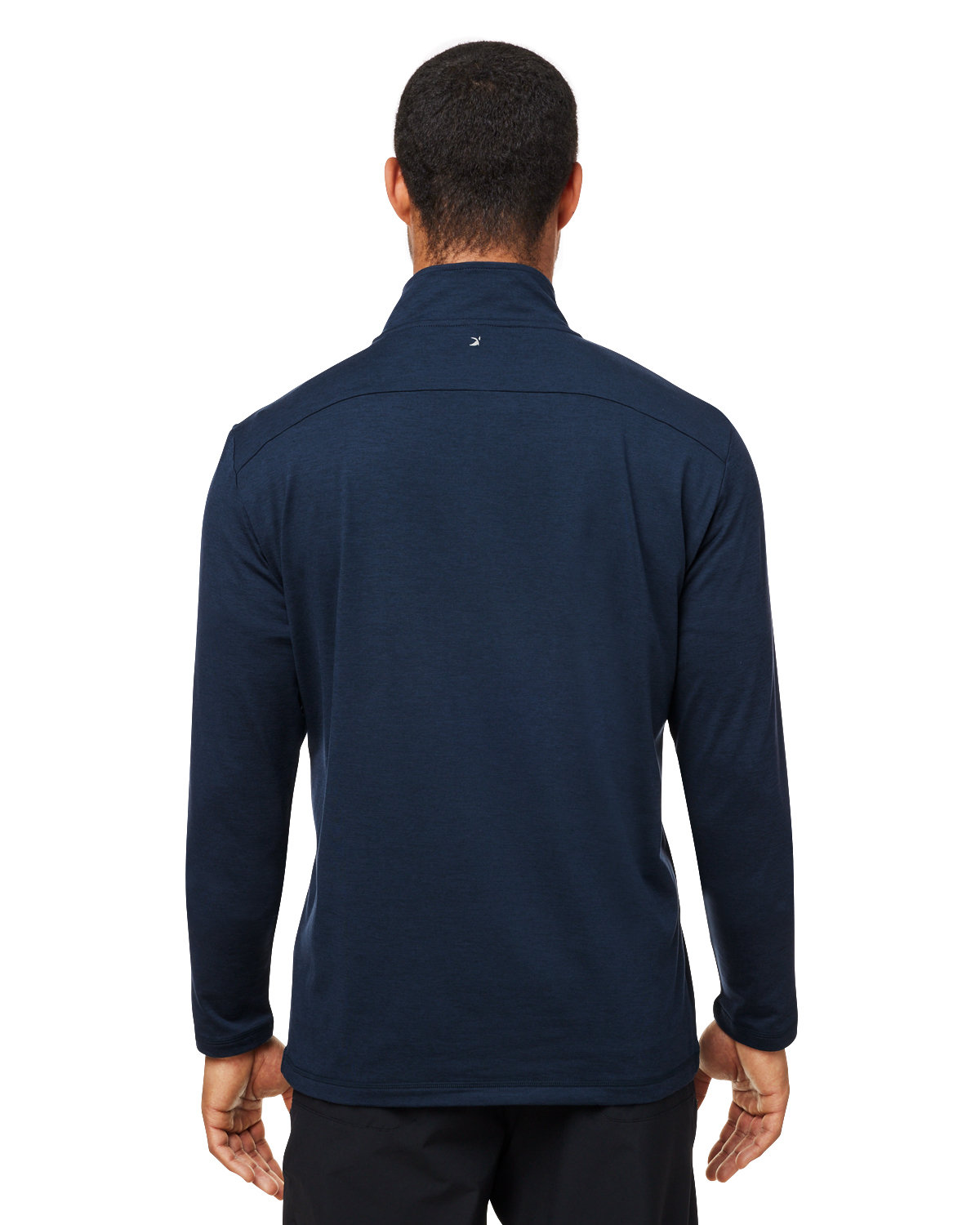 MDP1772 Glyder Mens Marbled Jersey Fairway Quarter-Zip - Back Image