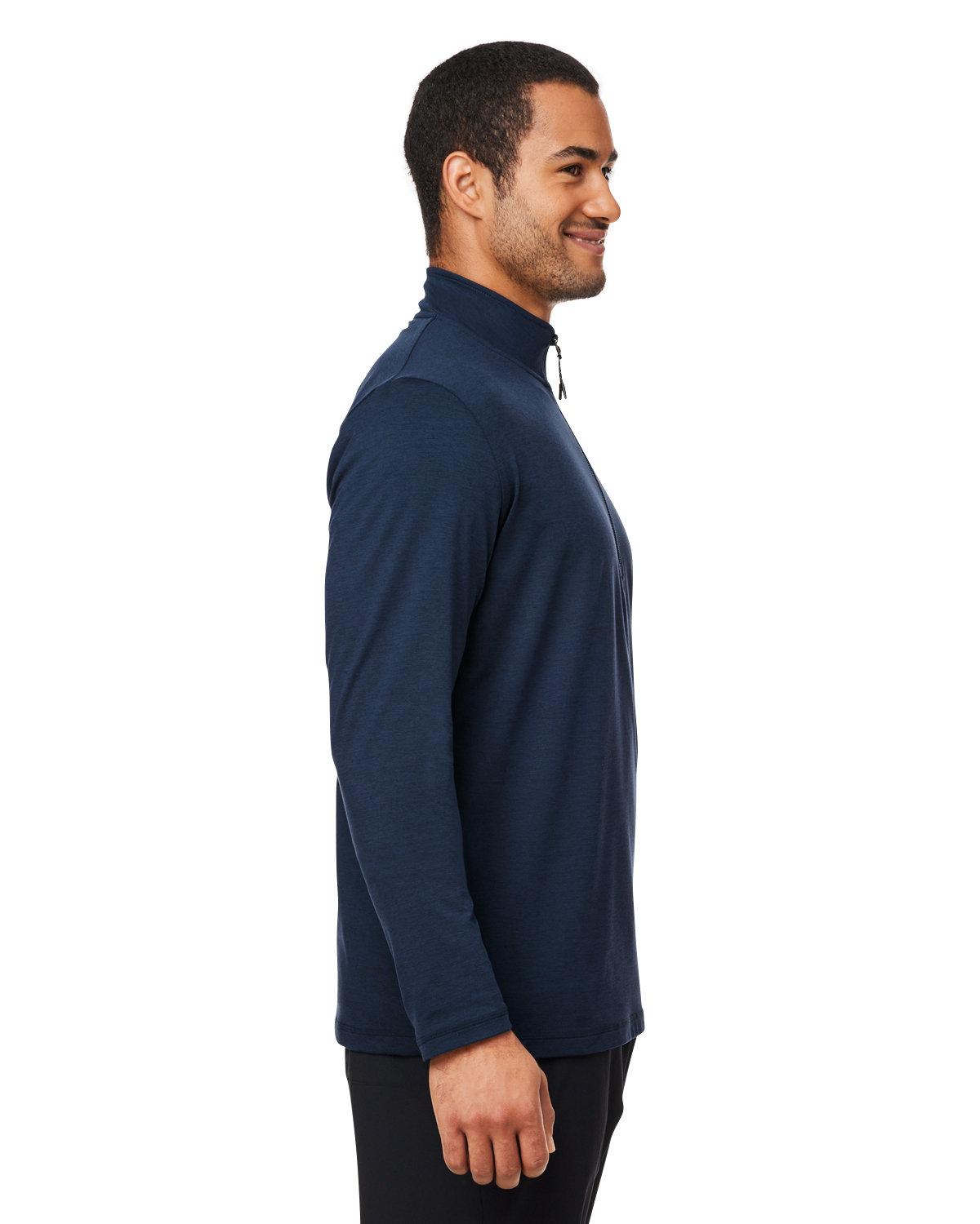 MDP1772 Glyder Mens Marbled Jersey Fairway Quarter-Zip - Siide Image