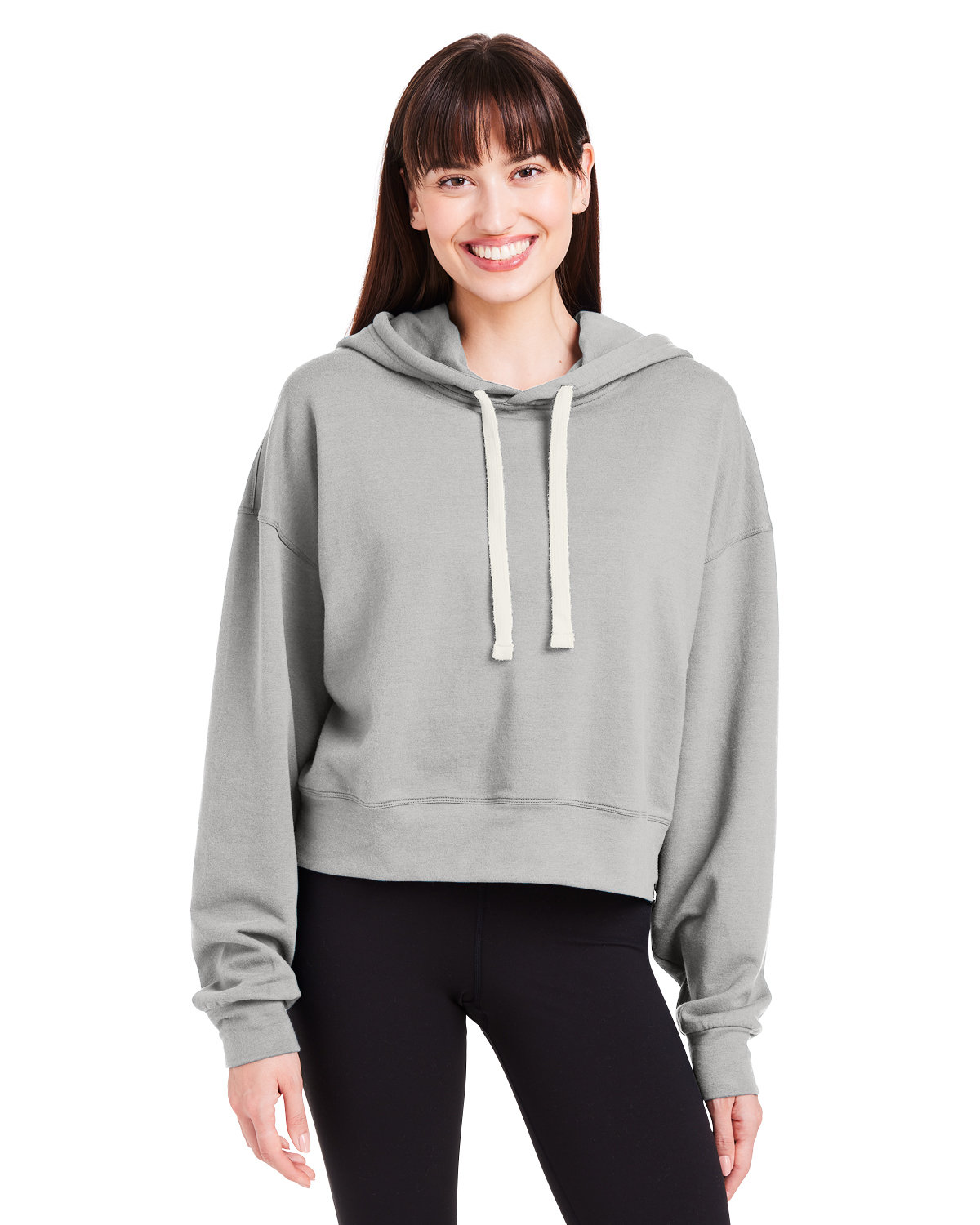 PDP1725 Glyder Ladies Vintage Oversized Cropped Hooded Sweatshirt