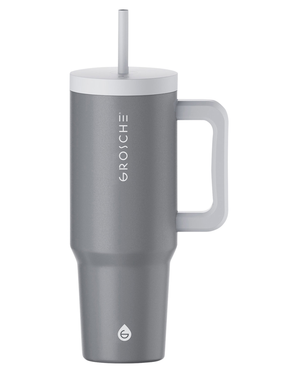 GR003 Grosche Aspen 40oz Insulated Straw Tumbler With Handle - Back Image