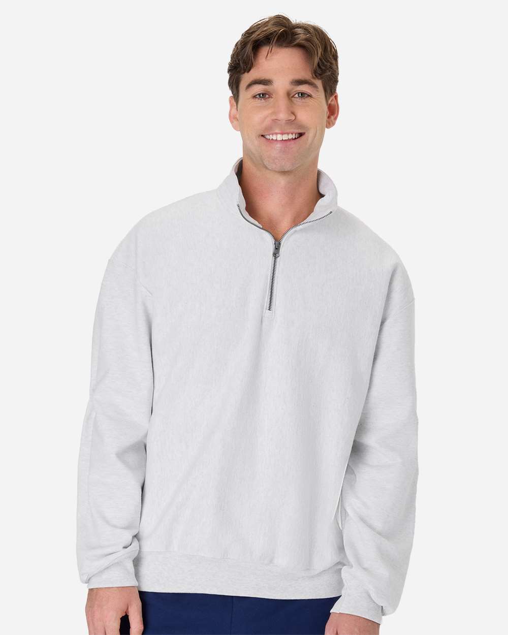 OG900 Hanes Mens Beefy Sweats Premium Heavyweight Quarter-Zip Sweatshirt