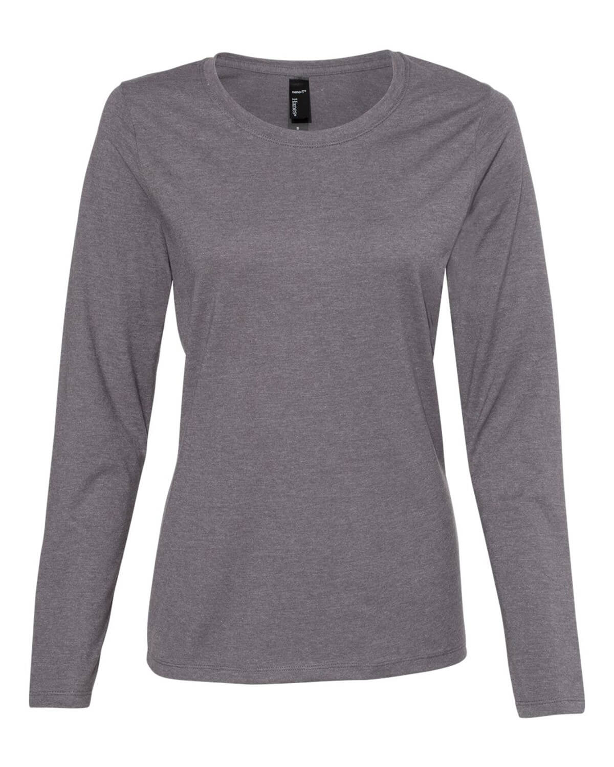 S04LS Hanes Perfect-T Women’s Long Sleeve Scoopneck T-Shirt