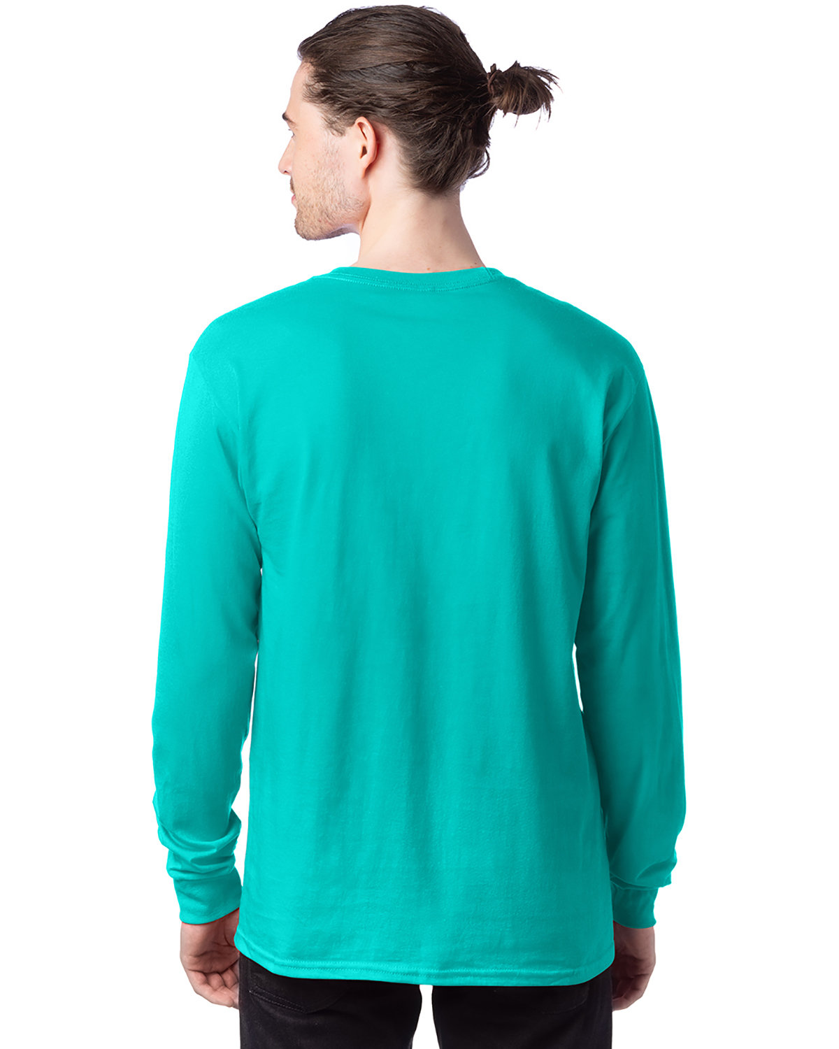 5286 Hanes Mens ComfortSoft Cotton Long-Sleeve T-Shirt - Back Image
