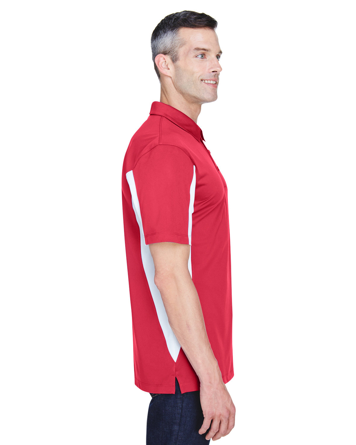 M355 Harriton Mens Side Blocked Micro-Piqué Polo - Siide Image