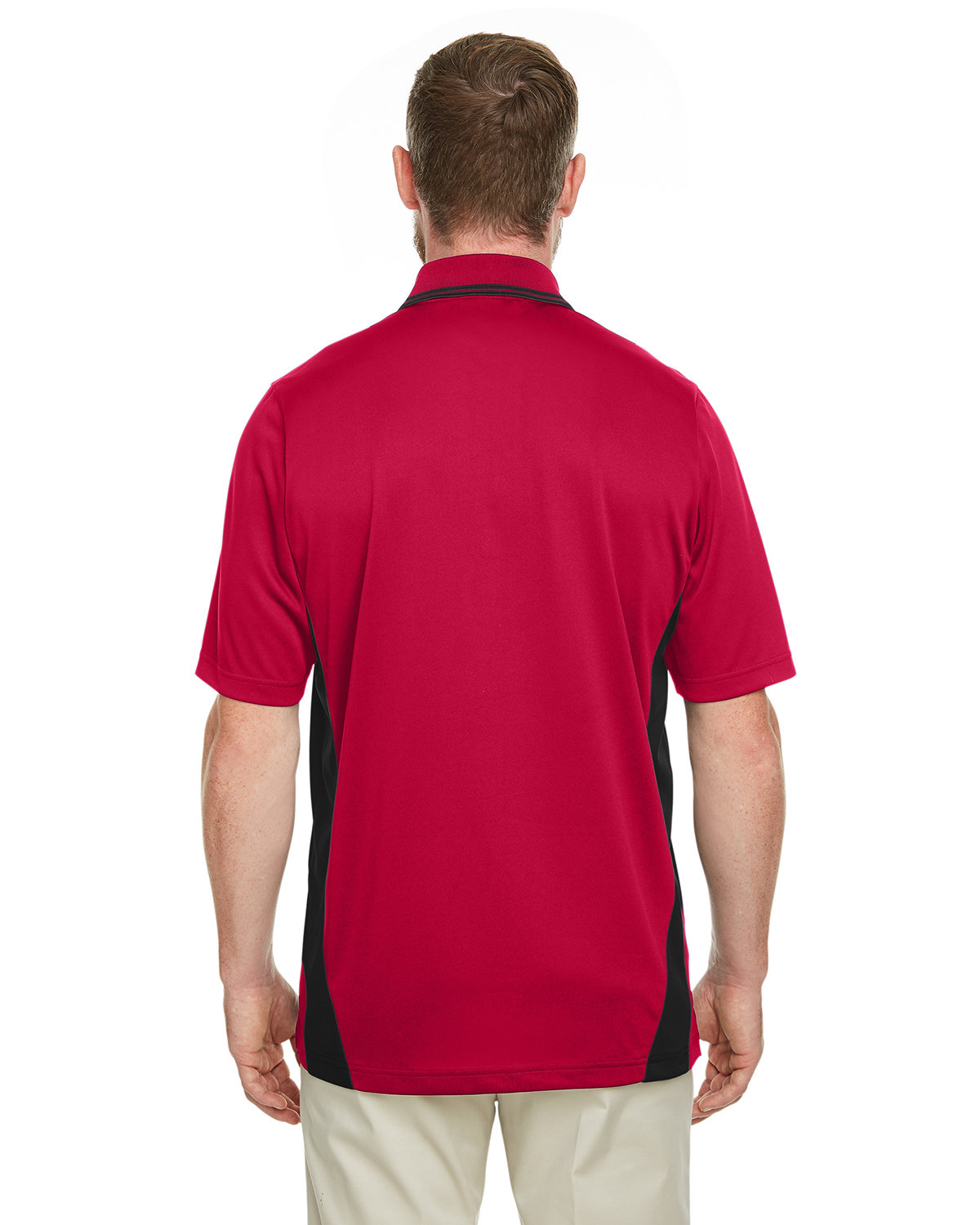 M386T Harriton Mens Tall Flash Snag Protection Plus IL Colorblock Polo M386T Harriton Mens Tall Flash Snag Protection Plus IL Colorblock Polo - Back Image