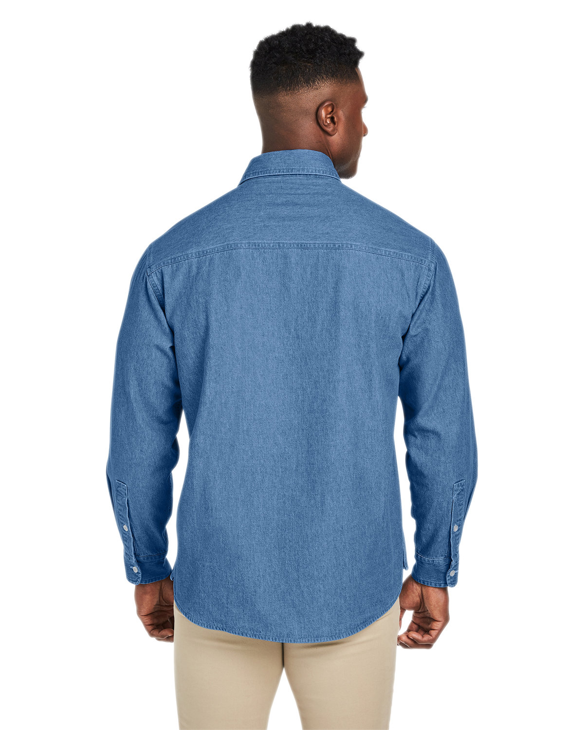 M540 Harriton Mens Denim Shirt-Jacket M540 Harriton Mens Denim Shirt-Jacket - Back Image