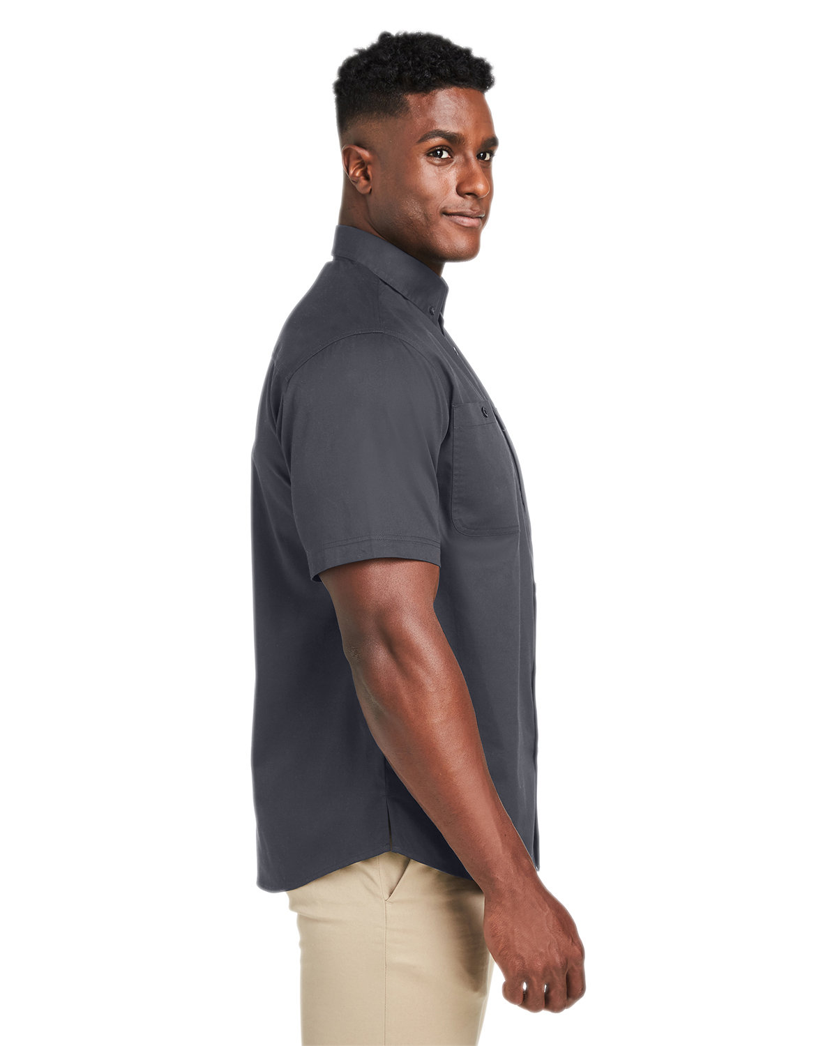 M585 Harriton Mens Advantage IL Short-Sleeve Work Shirt - Siide Image