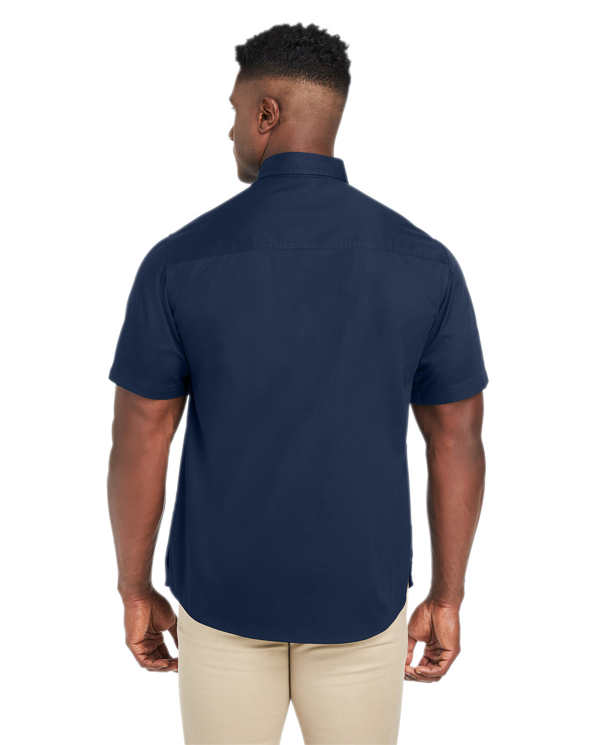M585 Harriton Mens Advantage IL Short-Sleeve Work Shirt - Back Image