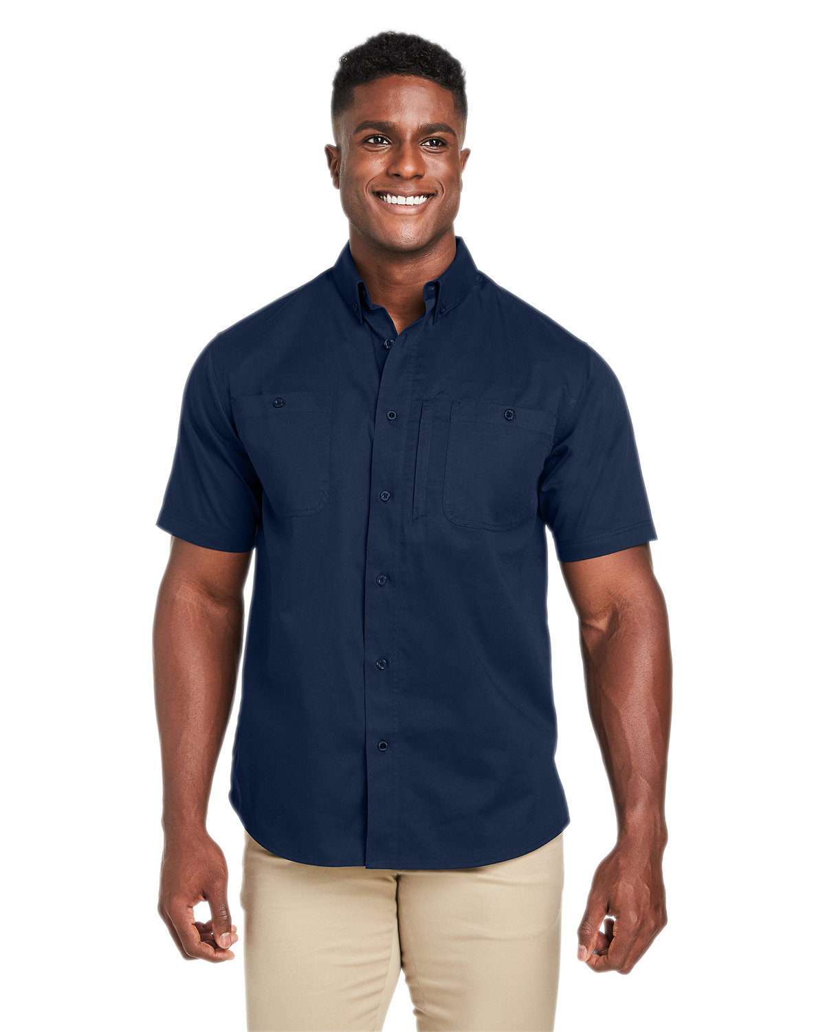 M585 Harriton Mens Advantage IL Short-Sleeve Work Shirt