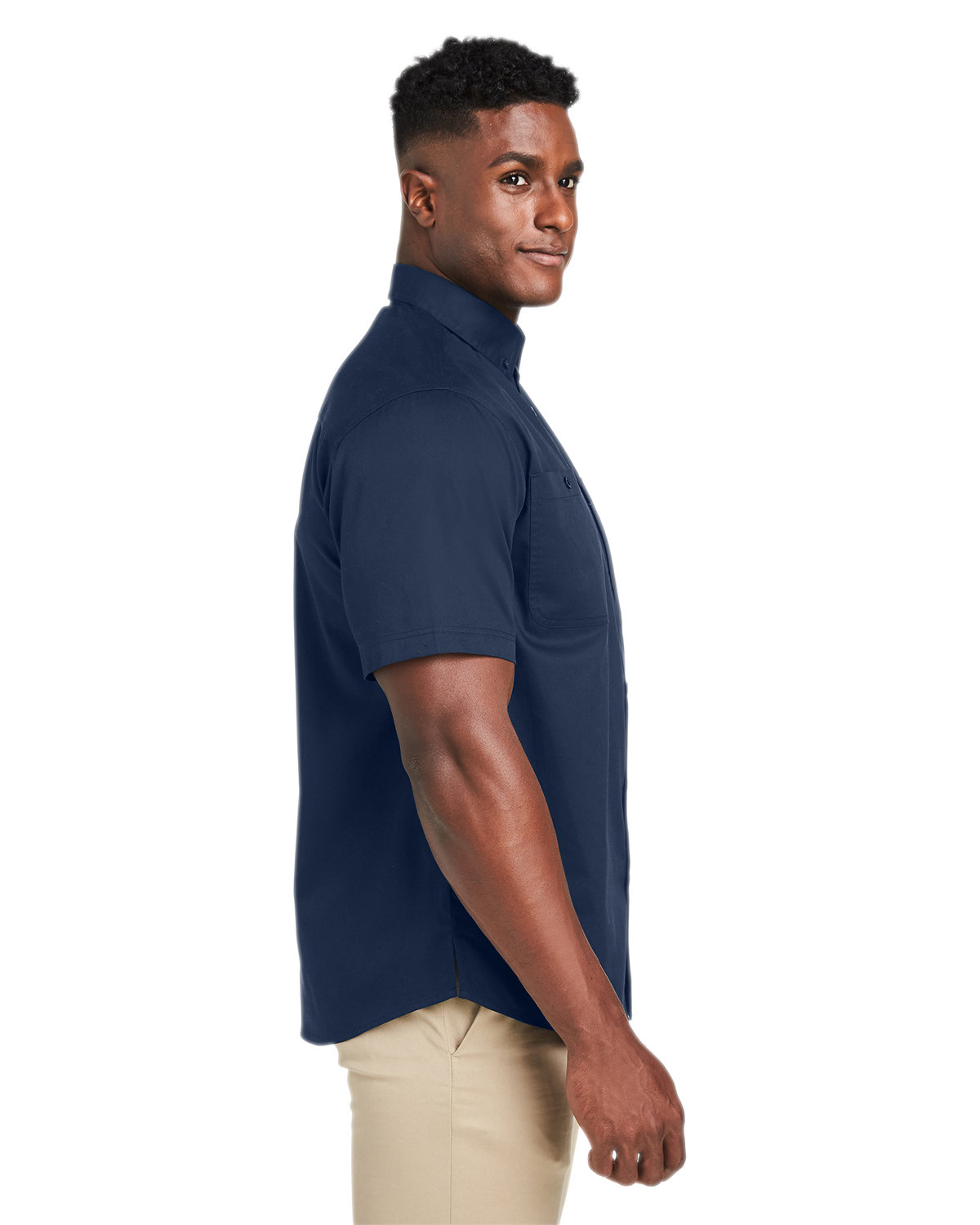 M585 Harriton Mens Advantage IL Short-Sleeve Work Shirt - Siide Image