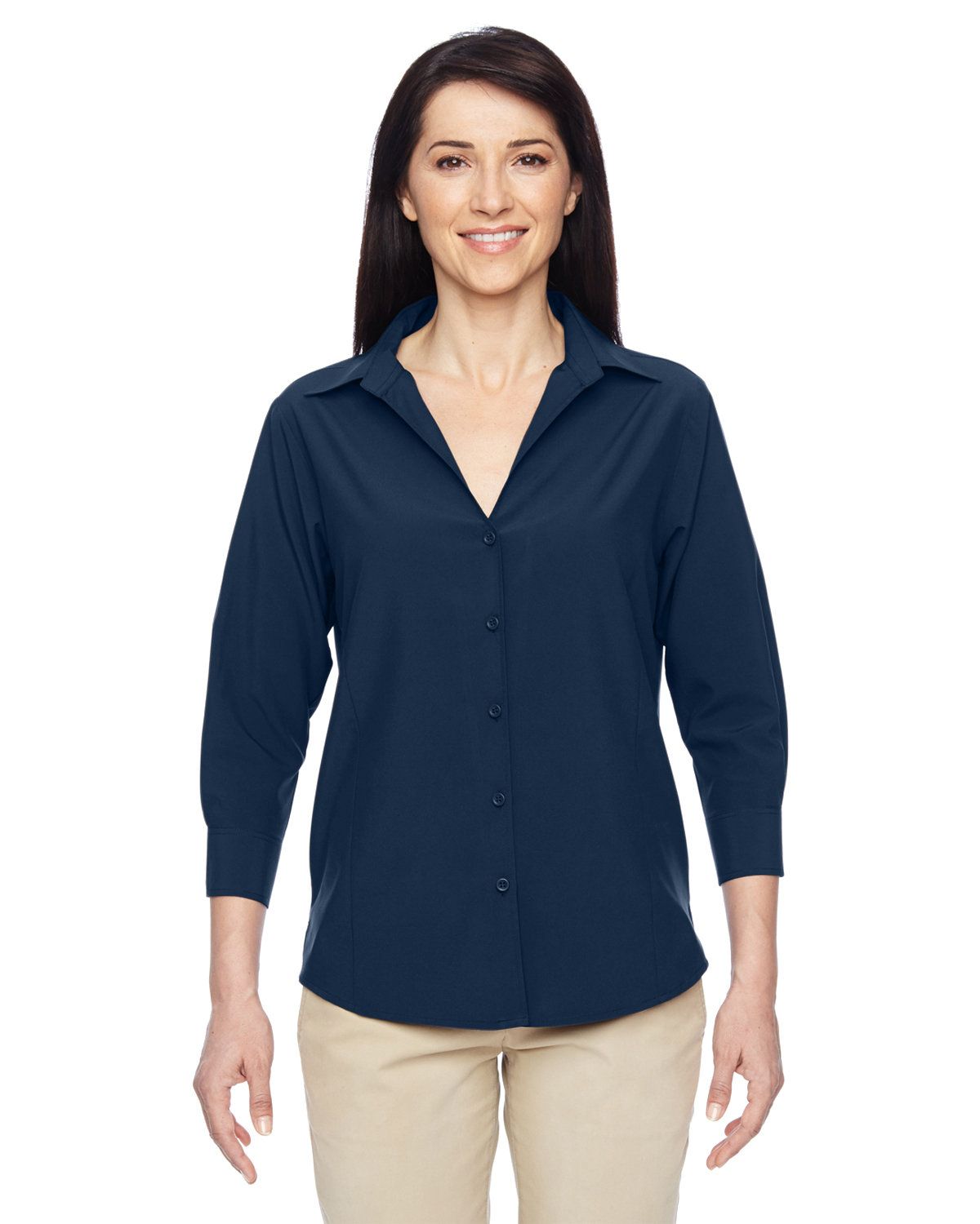 M610W Harriton Ladies Paradise Three-Quarter Sleeve Performance Shirt