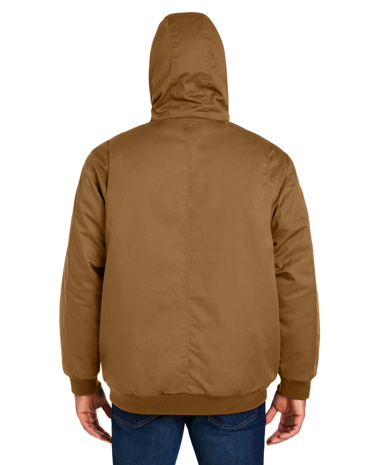 M722 Harriton Unisex ClimaBloc Heavyweight Hooded Full-Zip Jacket - Back Image
