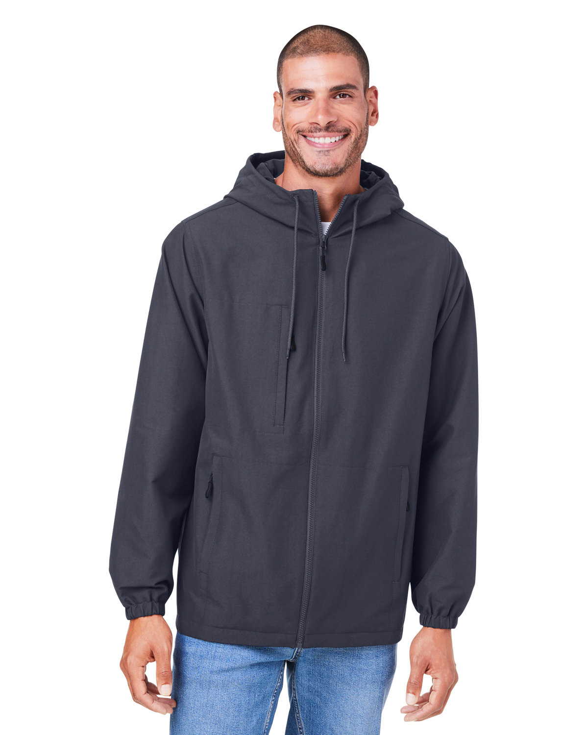 M73 Harriton Unisex Flex Twill Hooded Jacket M73 Harriton Unisex Flex Twill Hooded Jacket